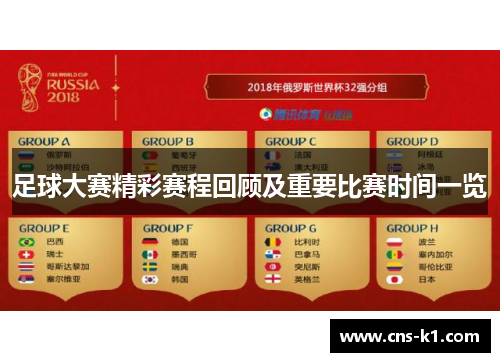 足球大赛精彩赛程回顾及重要比赛时间一览